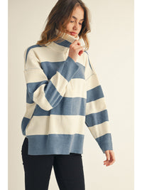 Cozy Country Club Striped Collared Pullover