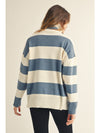Cozy Country Club Striped Collared Pullover