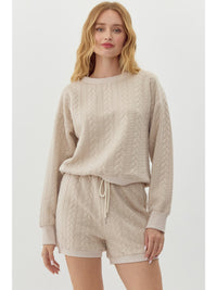 Cozy Times Two Cable Knit Loungewear SET