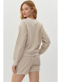 Cozy Times Two Cable Knit Loungewear SET