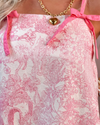 Pretty in Pink With Bows Coquette Printed Dress