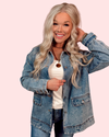 Dusty Trail Corduroy Collar Denim Barn Jacket