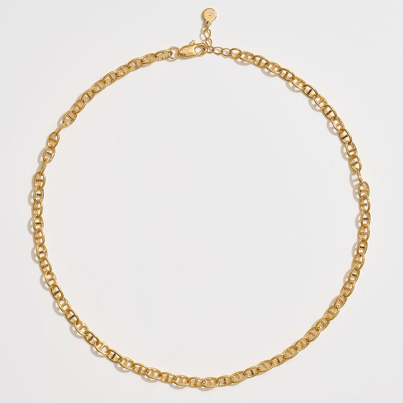 14K Gold Dipped Mariner Chain Necklace