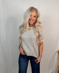Sunshine On A Cloudy Day Contrast Trim Knit Top