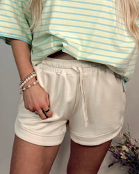 Soft Structure Essential Drawstring Shorts - Cream