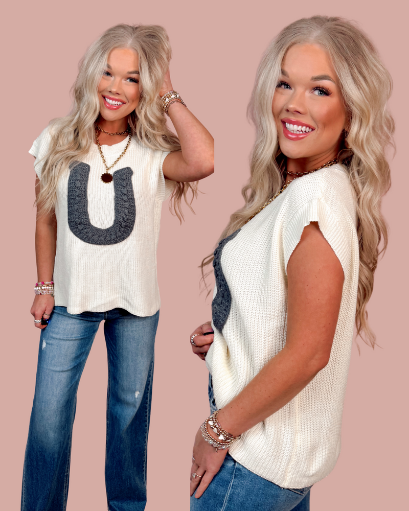 Lucky U Knit Sweater Vest / Top