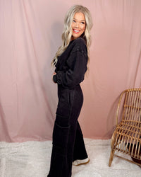 Off Duty Mineral Wash Cargo Pants - Black