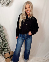 Cassie Classic Button Up Cardigan - Black