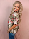 Garden Gala Floral Puff Sleeve Blouse
