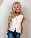 Vanilla & Cashmere Knit Sweater Vest / Top - Ivory
