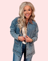 Dusty Trail Corduroy Collar Denim Barn Jacket
