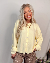 Charlotte Cozy Lightweight Everyday Cardigan in Butter Yellow