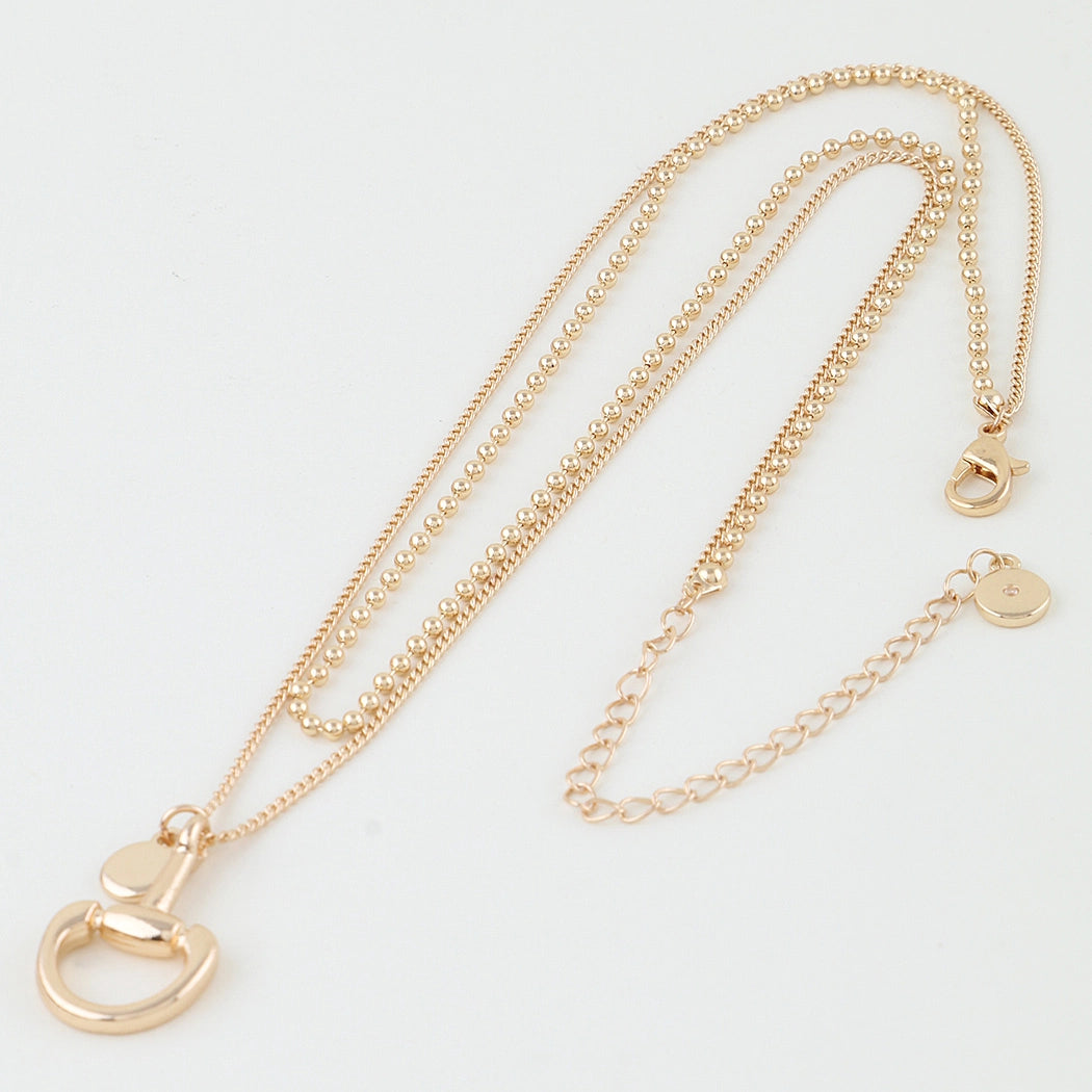 Double The Fun Layered Gold Bit Necklace