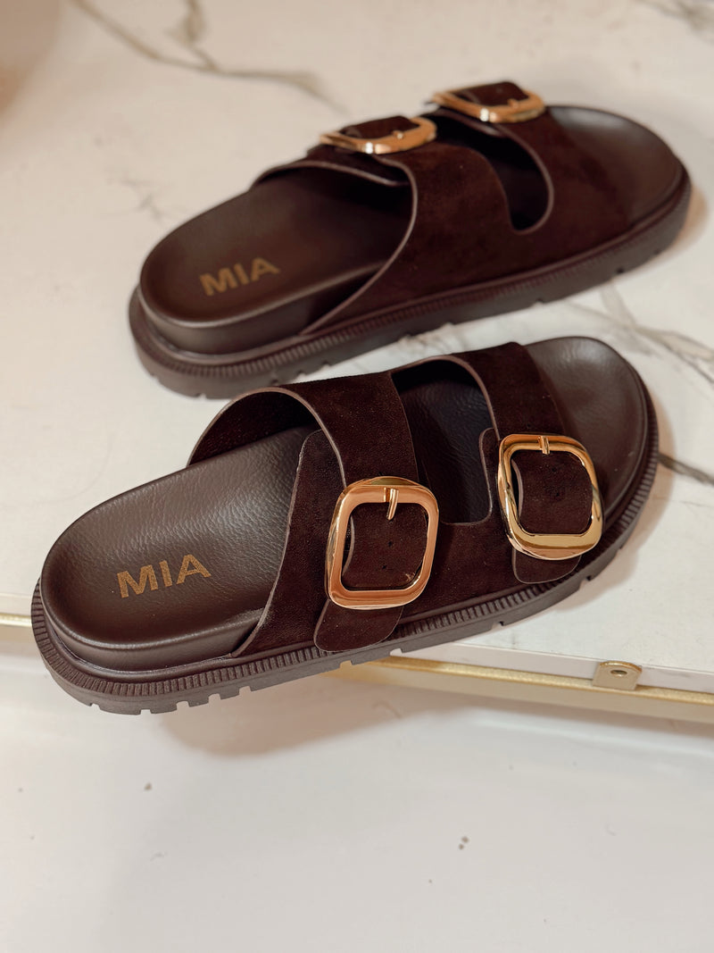 MIA Gen Sandals - Chocolate Suede