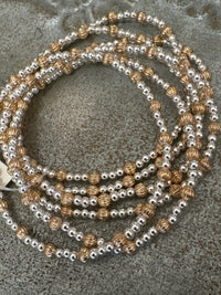 Assorted Gold Beaded Water Resistant Bracelet Sets