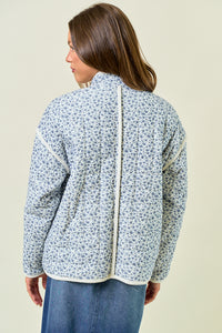 Baby's Blues Quilted Floral Jacket