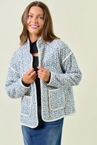 Baby's Blues Quilted Floral Jacket