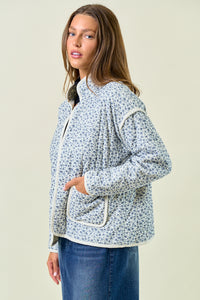 Baby's Blues Quilted Floral Jacket