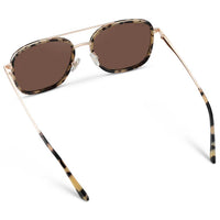WMP Eyewear - Gia Polarized Sunglasses - Beige Tortoise Frame / Brown Lens
