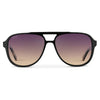 WMP Eyewear - Indie Polarized Sunglasses in shade Black Cream Tortoise / Gradient Sunset Lens