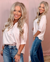Berry Brunch Striped Short Sleeve Blouse