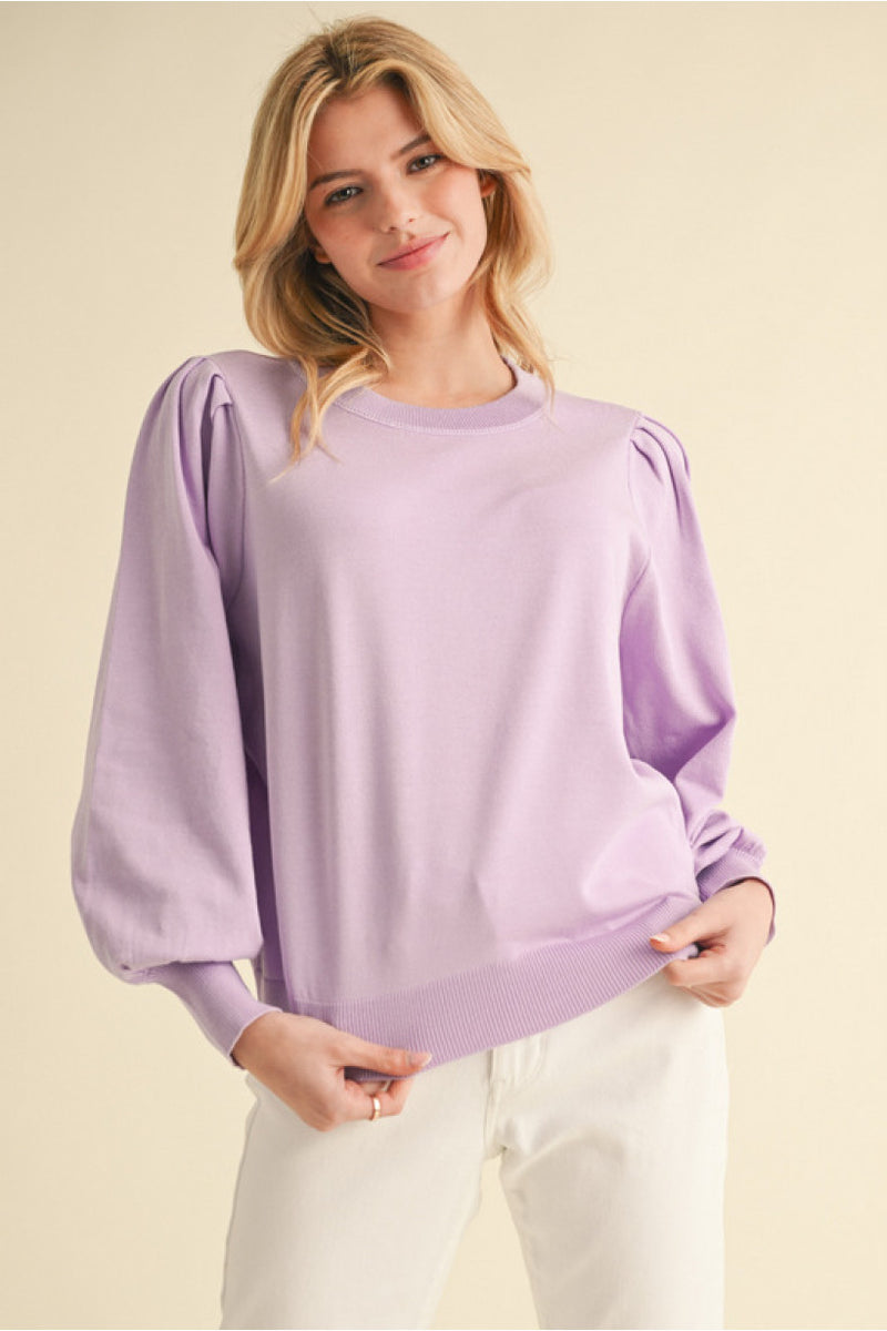 Lily Petals Pleated Detailed Top - Lavender