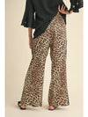 Sahara Side Stripe Slit Animal Printed Drawstring Pants