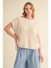 Main Character Mock Neck Knit Top - Oatmeal