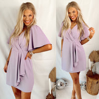 Pop of Color Lavender Dress