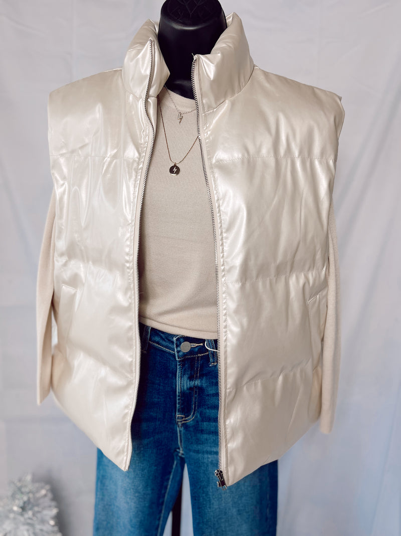 Perfectly Pearl Puffer Vest