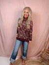 Among The Wildflowers Floral Print Pullover / Top