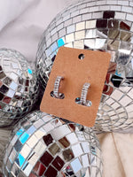 Marilyn Silver Baguette Post Earrings