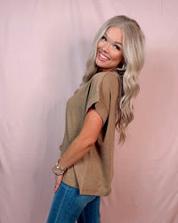 Simplified Everyday Vintage Wash Tee - Latte