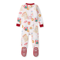 Children's Cookies For Santa Organic Cotton Christmas Footed Sleeper