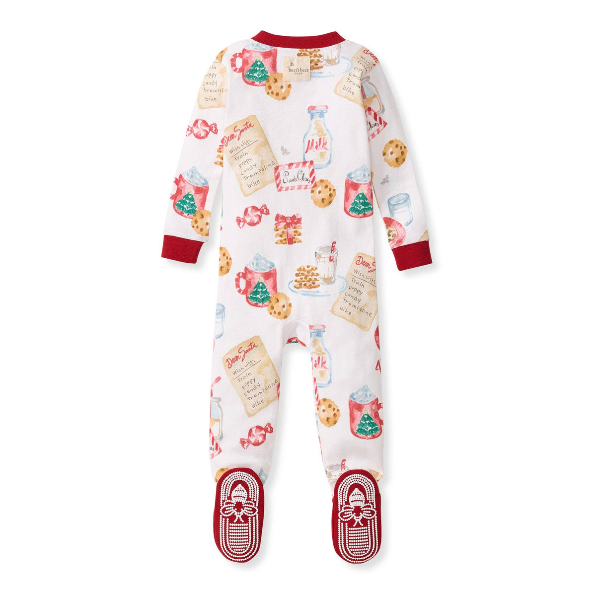 Children's Cookies For Santa Organic Cotton Christmas Footed Sleeper