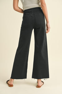 Midnight Muse High Rise Wide Leg Fade to Black Pants