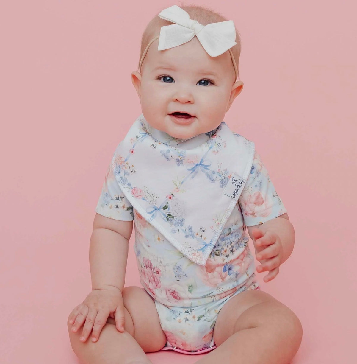 Copper Pearl Baby Bandana Bibs Set of 4 - Genevieve