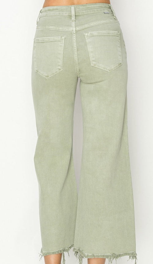 Hartley High Rise Wide Leg Cropped Jeans