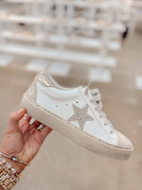 Gaby Neutral Rhinestone Star Sneakers