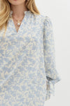 Vintage Charm Floral Puff Sleeve Dress