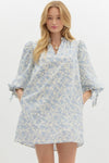 Vintage Charm Floral Puff Sleeve Dress