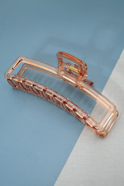 Assorted Jumbo Clear Rectangle Claw Clips