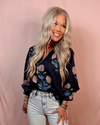 Whimsy Petals Floral Printed Detailed Blouse