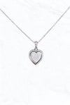 Gold Dipped 18" Dainty Opal Heart Necklace