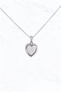 Gold Dipped 18" Dainty Opal Heart Necklace