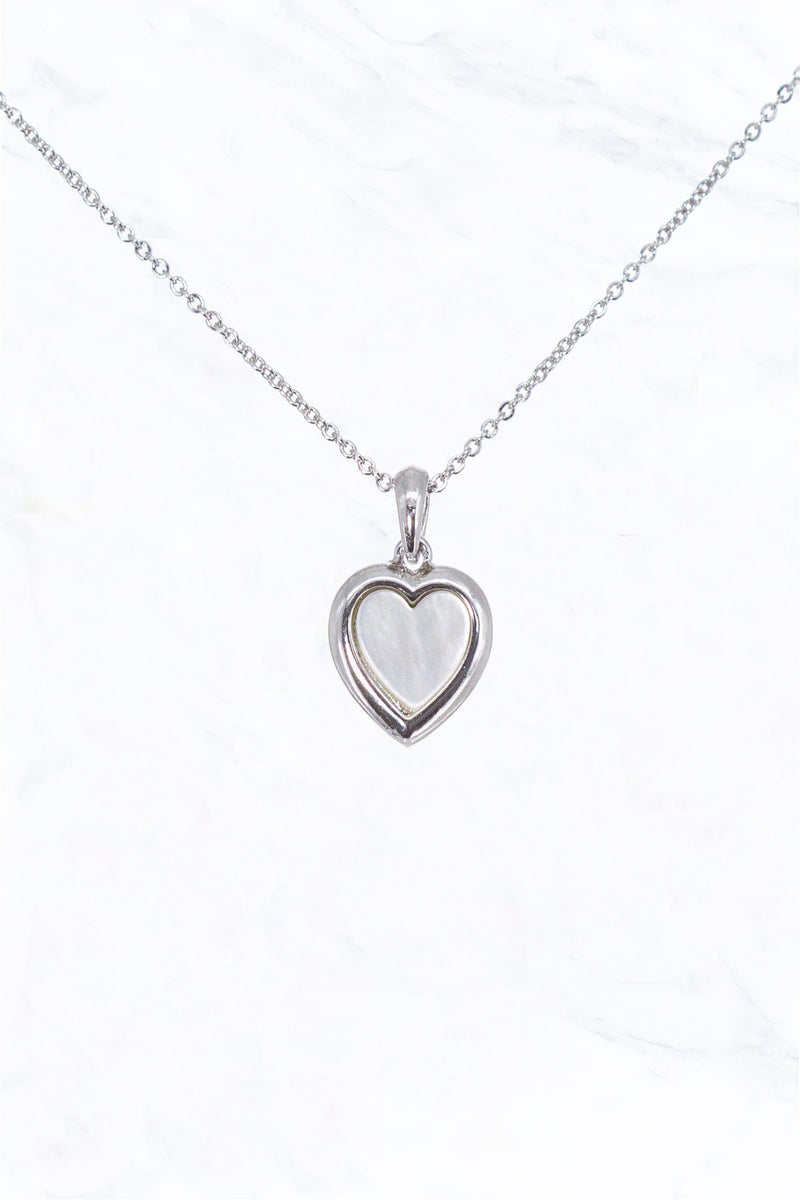 Gold Dipped 18" Dainty Opal Heart Necklace