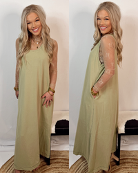 Modest Chic Maxi Dress - Sage