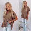 New & Noteworthy Button-Up Blouse - Mocha