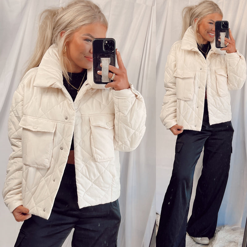Comfortably Cozy Quilted Puffer Jacket