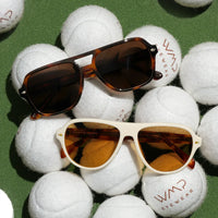 WMP 1082 Polarized RALLY Sunglasses | Black Frame + Tinted Red Lens {Court Collection}